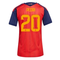 Camiseta España Pedri Gonzalez #20 Primera Equipación Replica Mundial 2026 para mujer mangas cortas